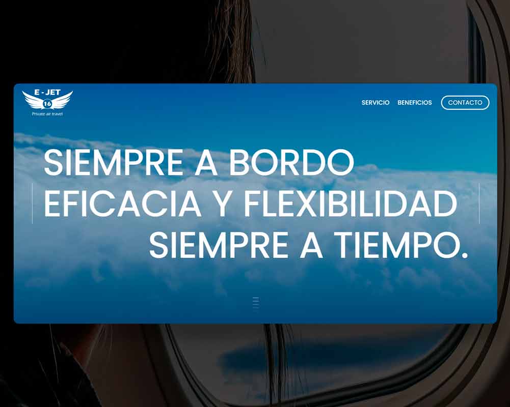 Diseño web profesional para ejett realizado por Alejandro Schintu