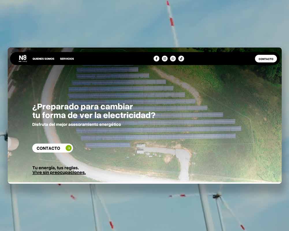 Diseño web profesional para Nouenergi realizado por Alejandro Schintu